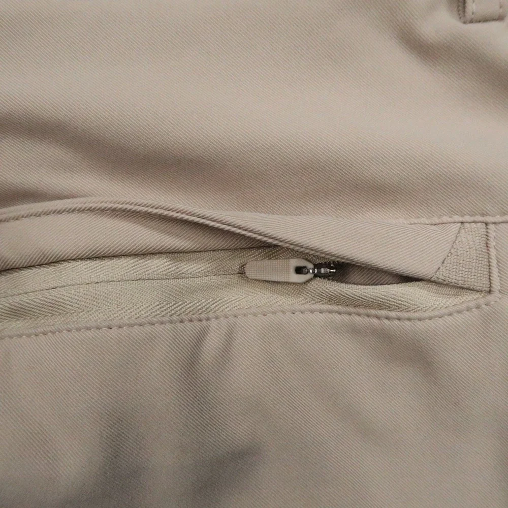 Jack Archer Pants Men 35x32 Oat Khaki Jetsetter Chino Straight Zip Pocket Travel